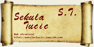 Sekula Tucić vizit kartica